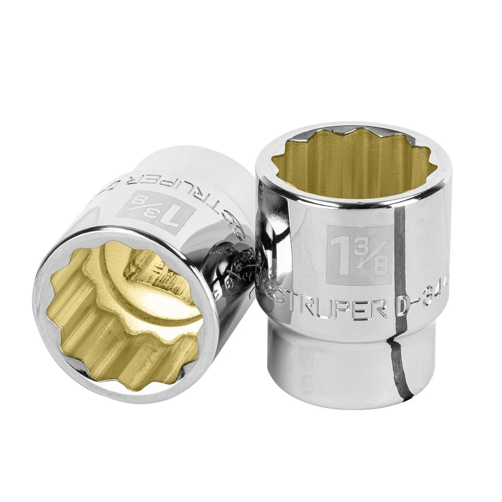 [D-3444] 13860 DADO DE 1-3/8', 12 PUNTAS, CUADRO 3/4', TRUPER