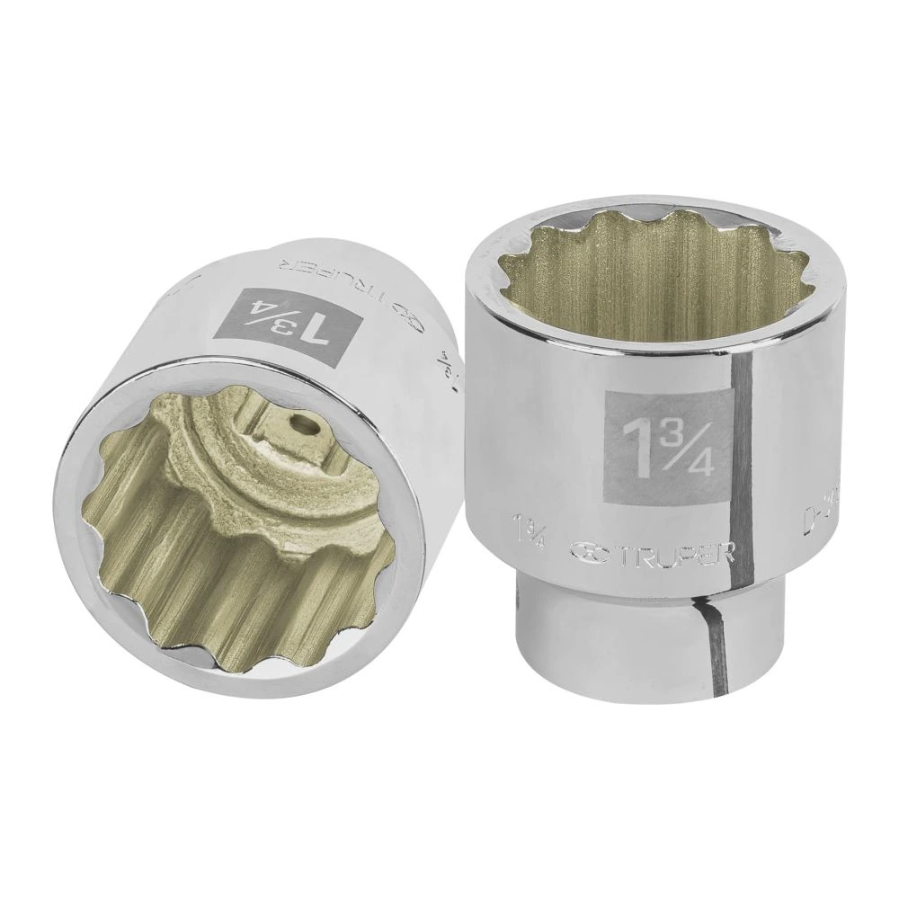 [D-3456] 13866 DADO DE 1-3/4', 12 PUNTAS, CUADRO 3/4', TRUPER