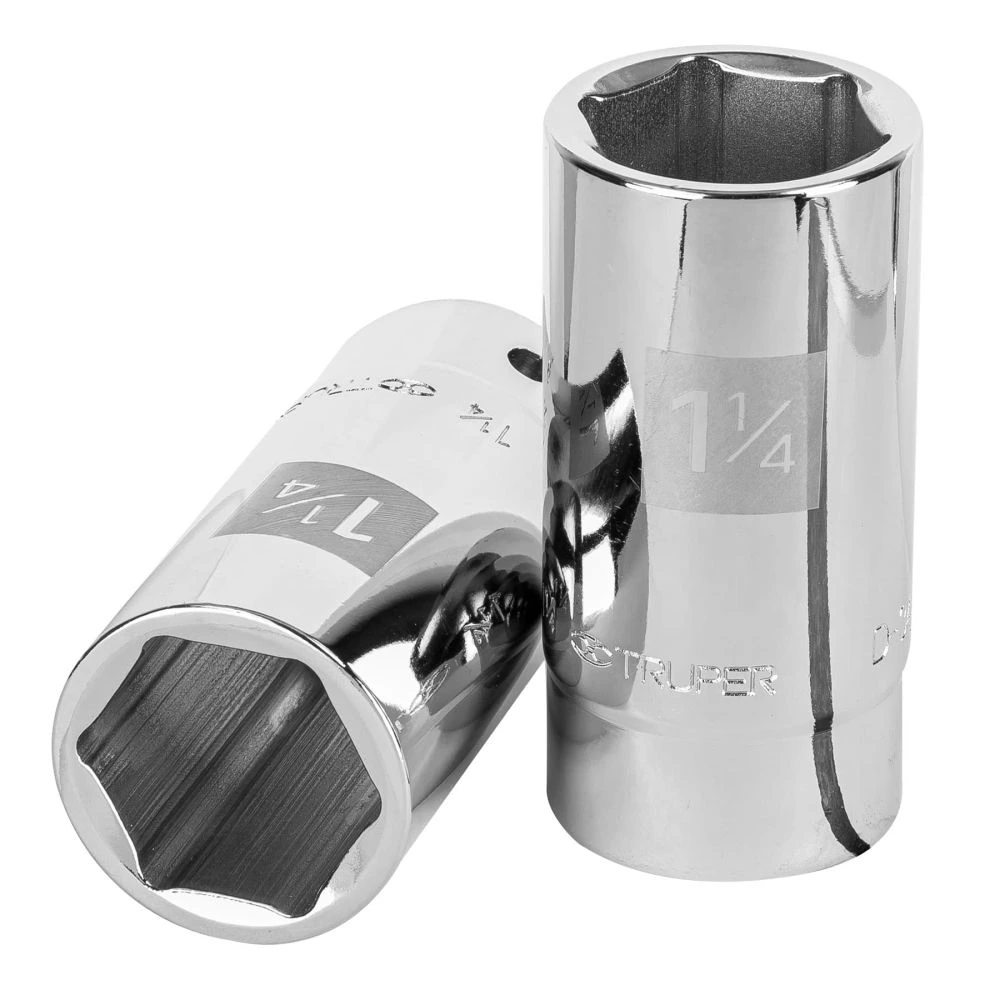 [D-3440-HL] 13887 DADO LARGO DE 1-1/4', 6 PUNTAS, CUADRO 3/4', TRUPER