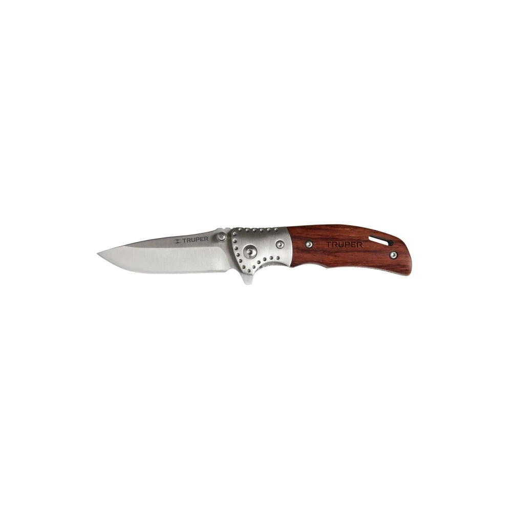 [NV-3] 13889 NAVAJA ABATIBLE 3-1/2' MANGO DE MADERA, TRUPER