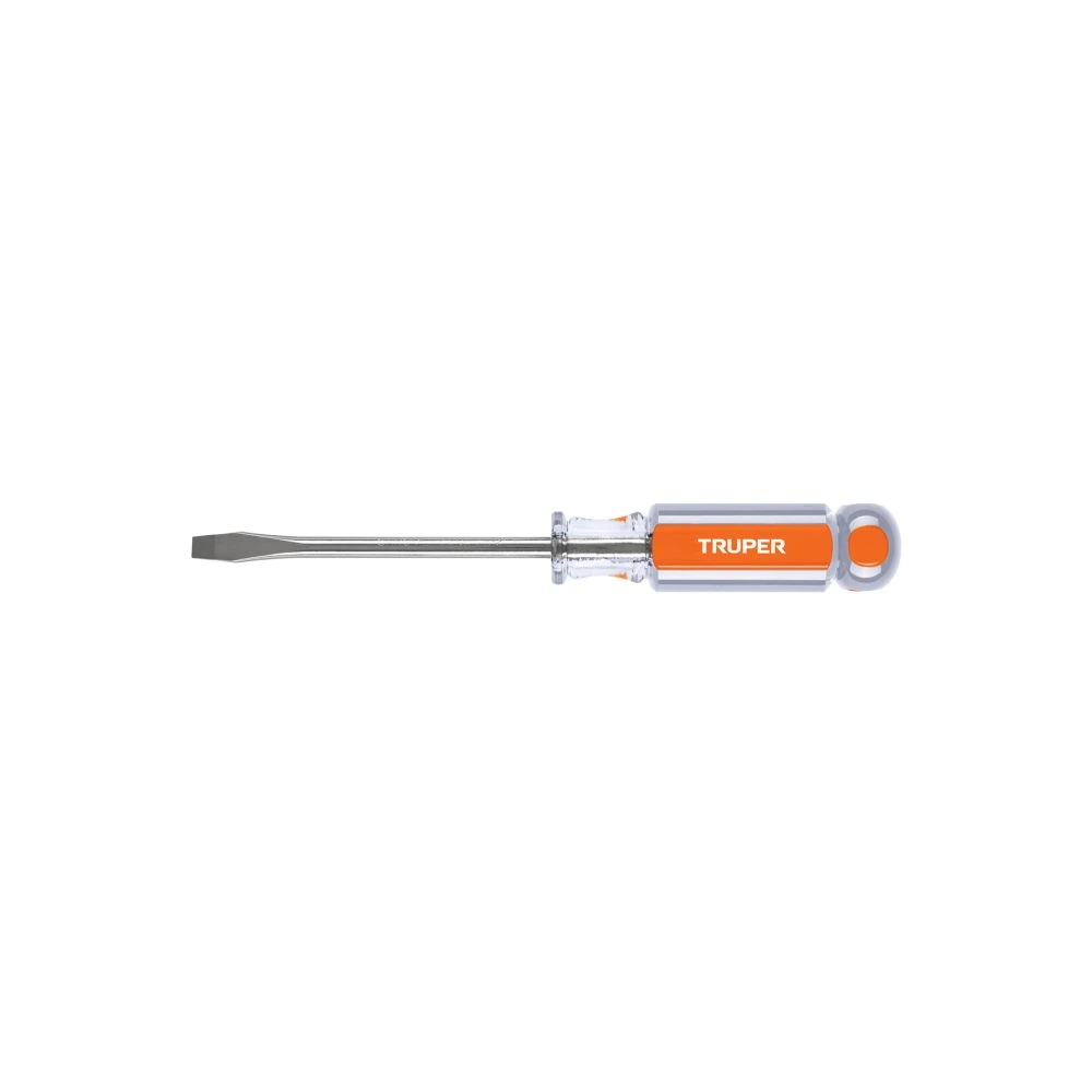 [DR-1/4X4] 13996 DESARMADOR PLANO 1/4' X 4' MANGO DE ACETATO, TRUPER