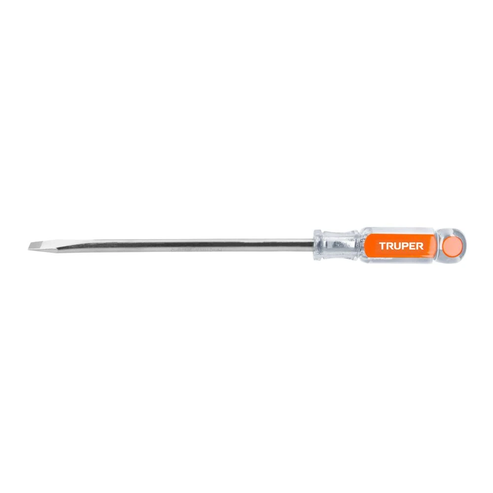 [DR-3/8X8] 14008 DESARMADOR PLANO 3/8' X 8' MANGO DE ACETATO, TRUPER