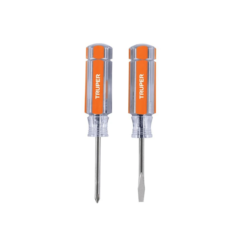[DES-MINI-2] 14199 DÚO DE MINI DESARMADORES MANGO DE ACETATO, TRUPER