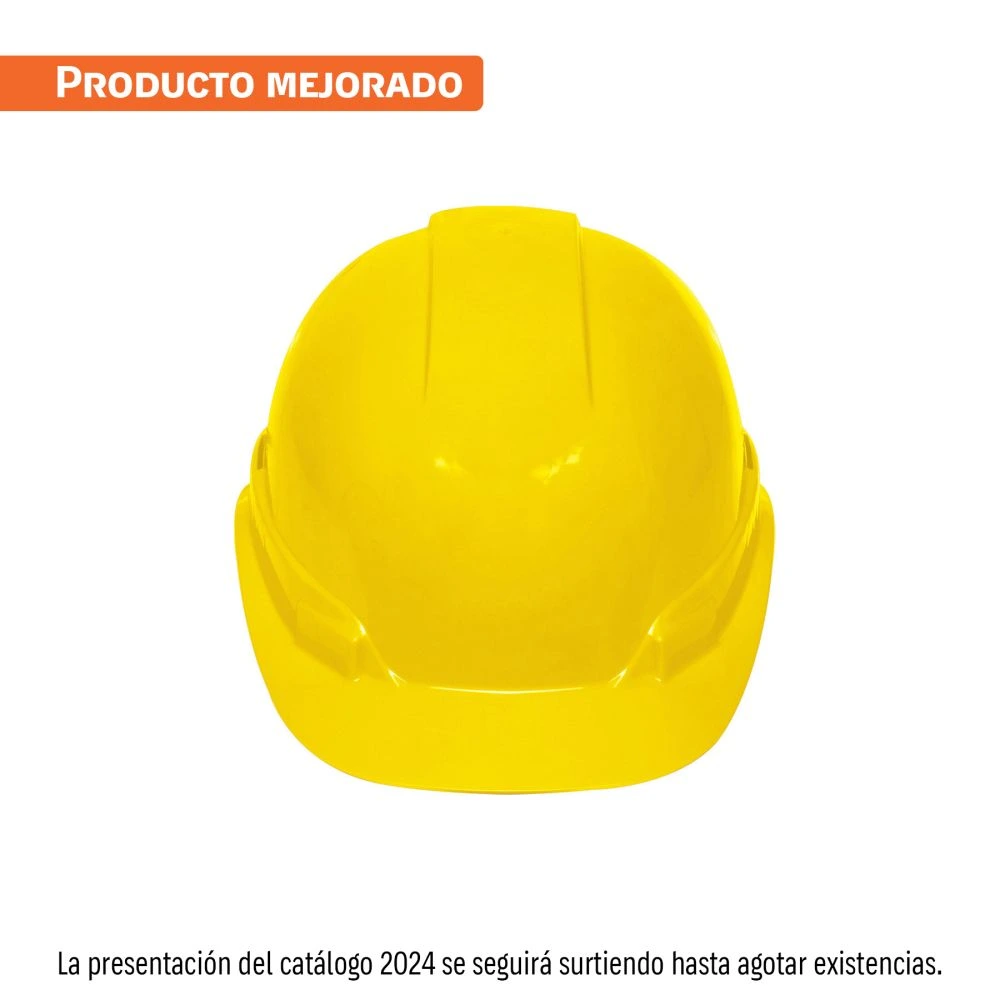 [CAS-A] 14294 CASCO DE SEGURIDAD, AJUSTE DE MATRACA, AMARILLO, TRUPER