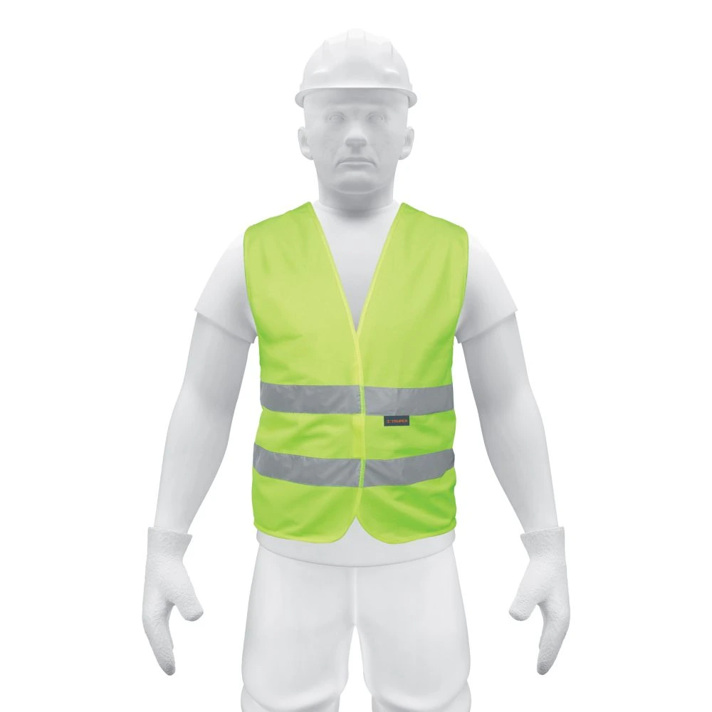 [CHS-500V] 14425 CHALECO DE SEGURIDAD VERDE CON CINTAS DE ALTA VISIBILIDAD
