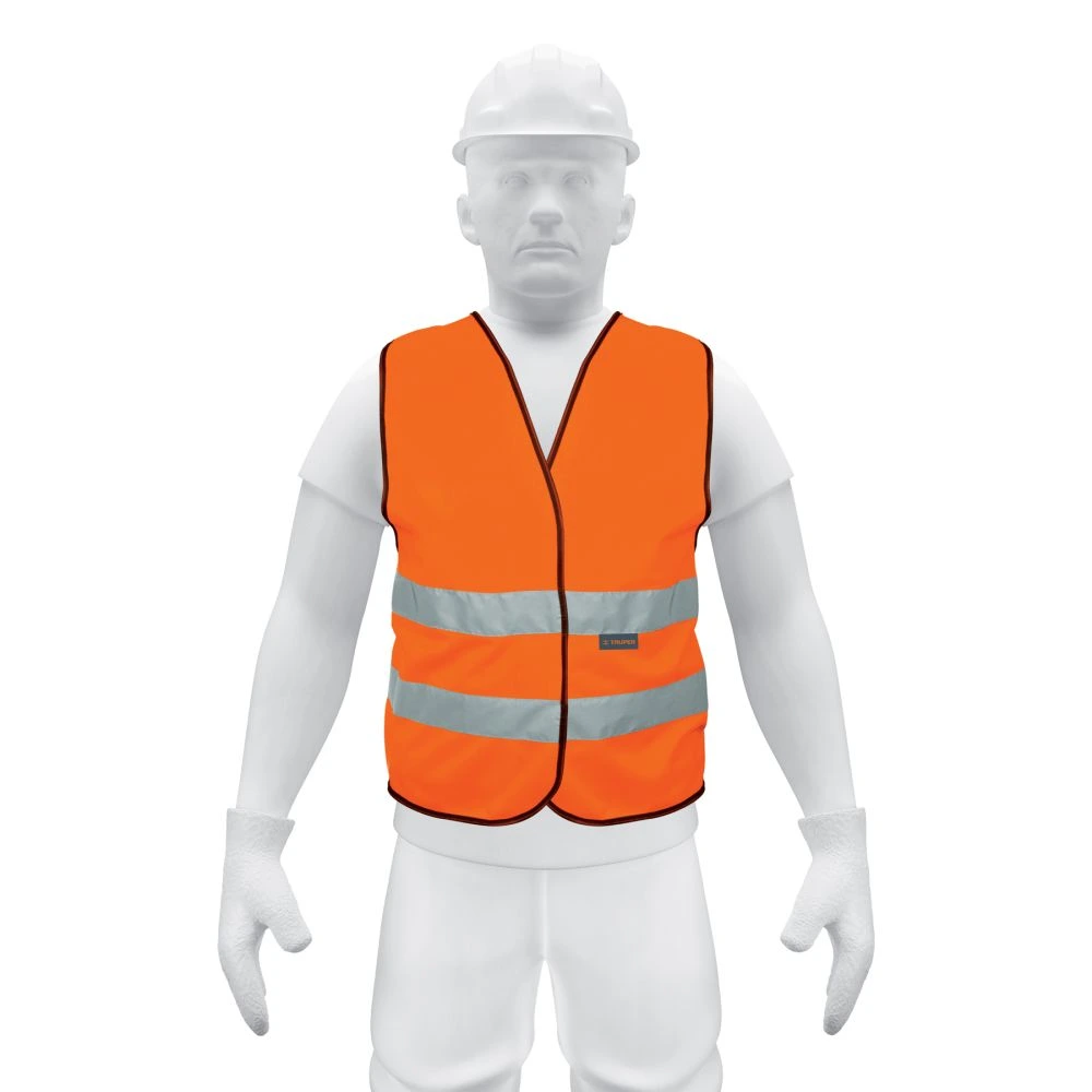 [CHS-500N] 14426 CHALECO DE SEGURIDAD NARANJA CON CINTAS DE ALTA VISIBILIDAD