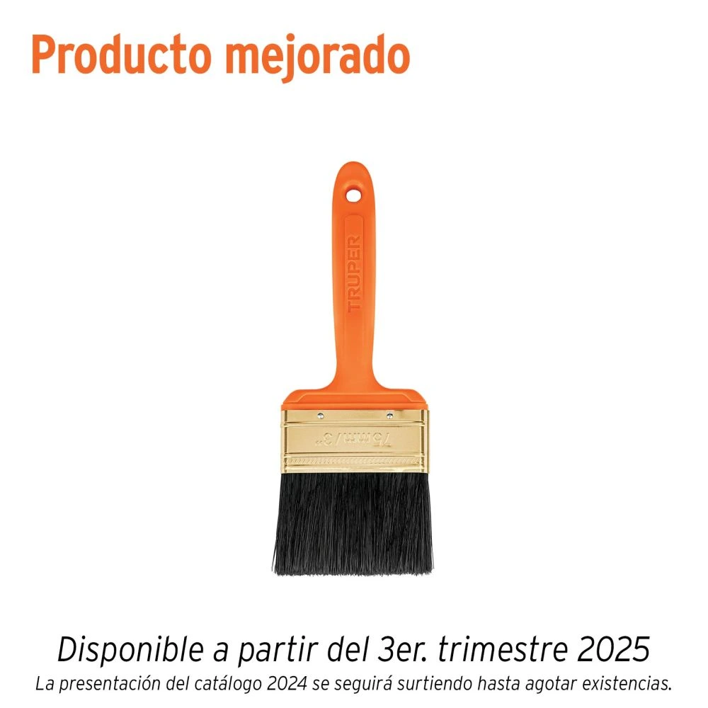 [BRT-3] 14485 BROCHA PROFESIONAL DE 3' CON MANGO DE PLÁSTICO, TRUPER