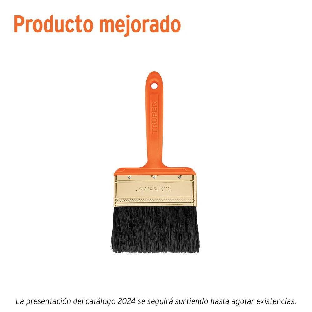 [BRT-4] 14486 BROCHA PROFESIONAL DE 4' CON MANGO DE PLÁSTICO, TRUPER