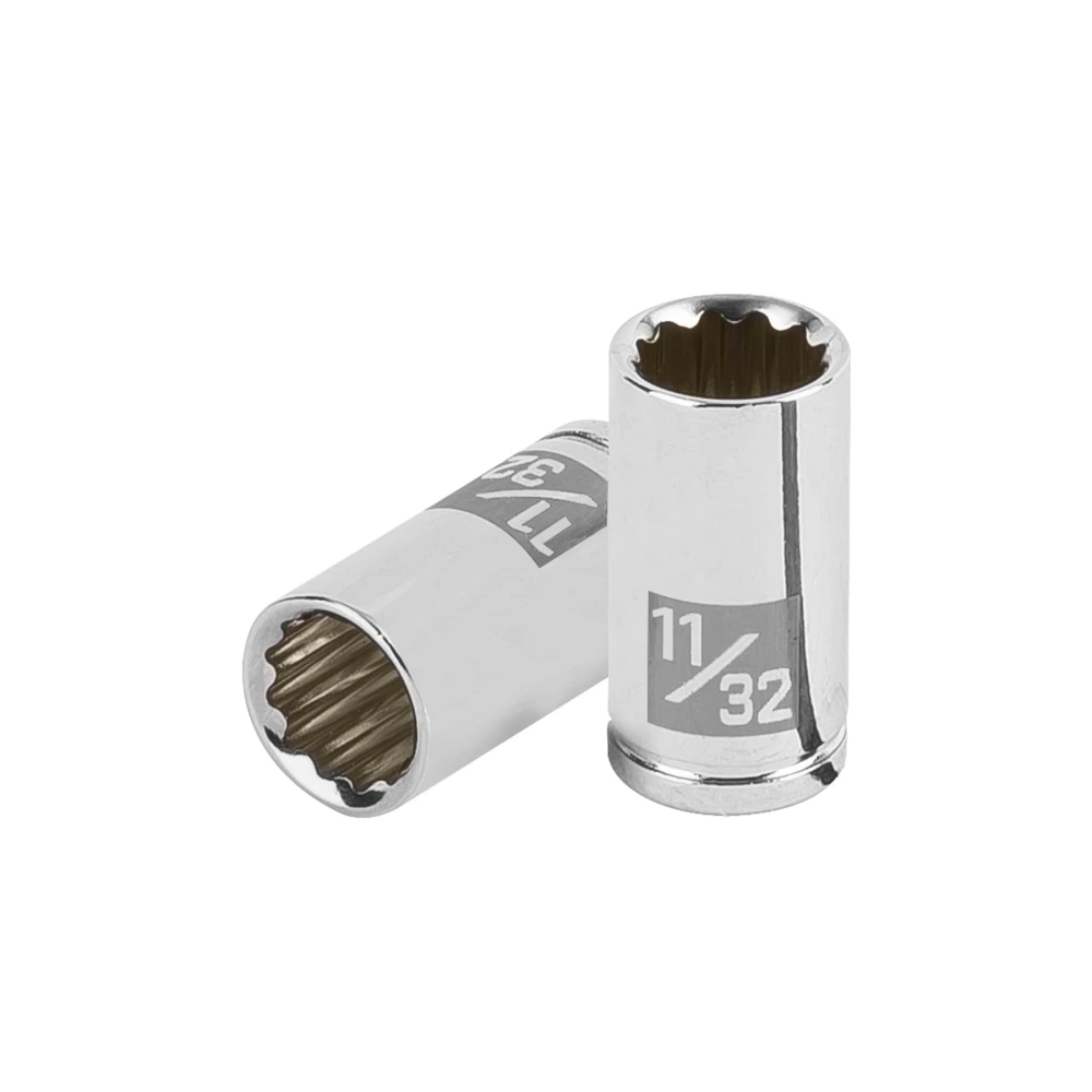 [D-1411-B] 100879 DADO DE 11/32', 12 PUNTAS, CUADRO 1/4', TRUPER