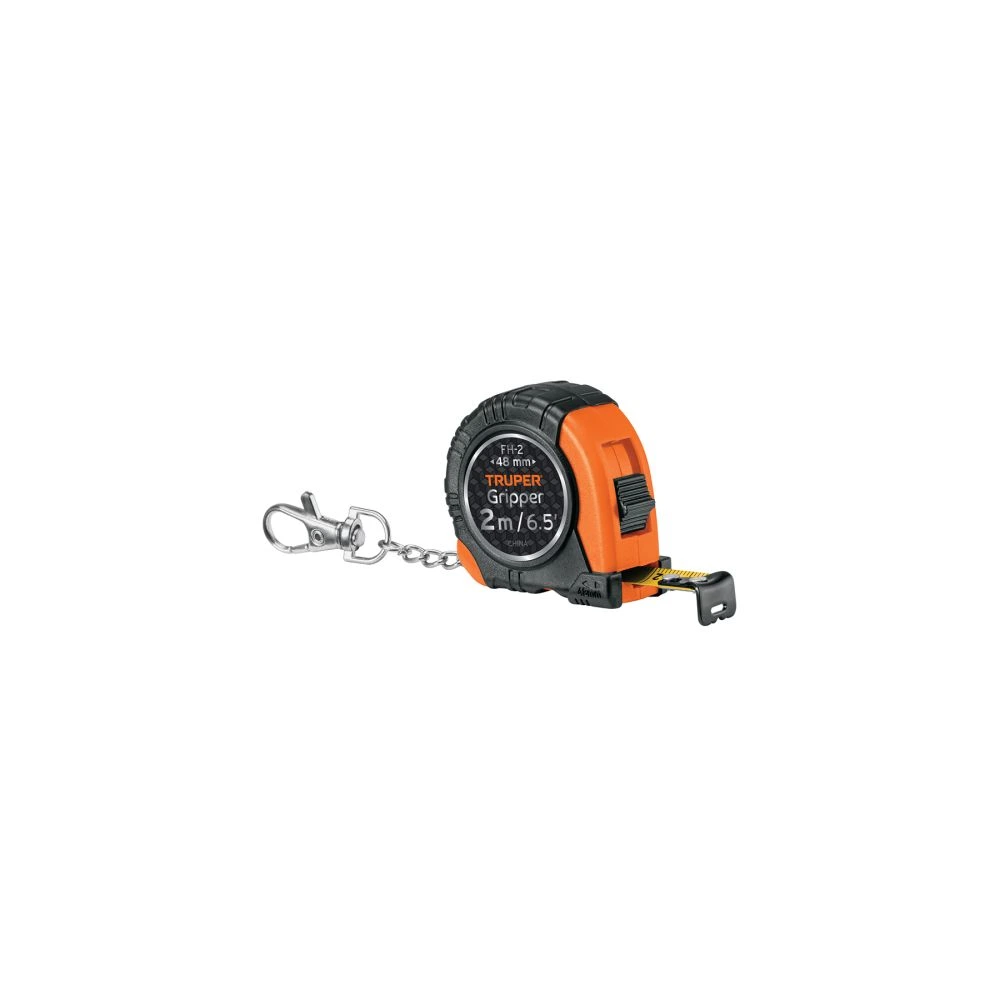 [FH-2] 14602 FLEXÓMETRO GRIPPER DE 2 M TIPO LLAVERO, CINTA 13 MM, TRUPER
