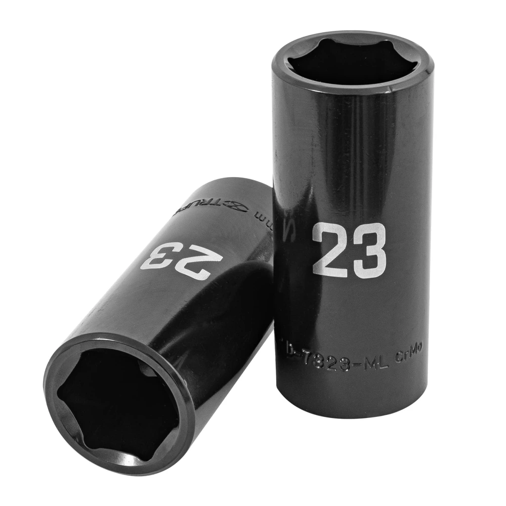 100922 DADO LARGO IMPACTO DE 23 MM, 6 PUNTAS, CUADRO 1/2', TRUPER