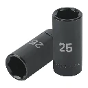100924 DADO LARGO IMPACTO DE 25 MM, 6 PUNTAS, CUADRO 1/2', TRUPER