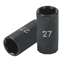 100926 DADO LARGO IMPACTO DE 27 MM, 6 PUNTAS, CUADRO 1/2', TRUPER
