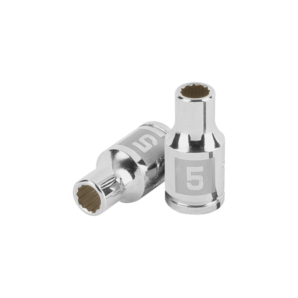 100974 DADO DE 5 MM, 12 PUNTAS, CUADRO 1/4', TRUPER
