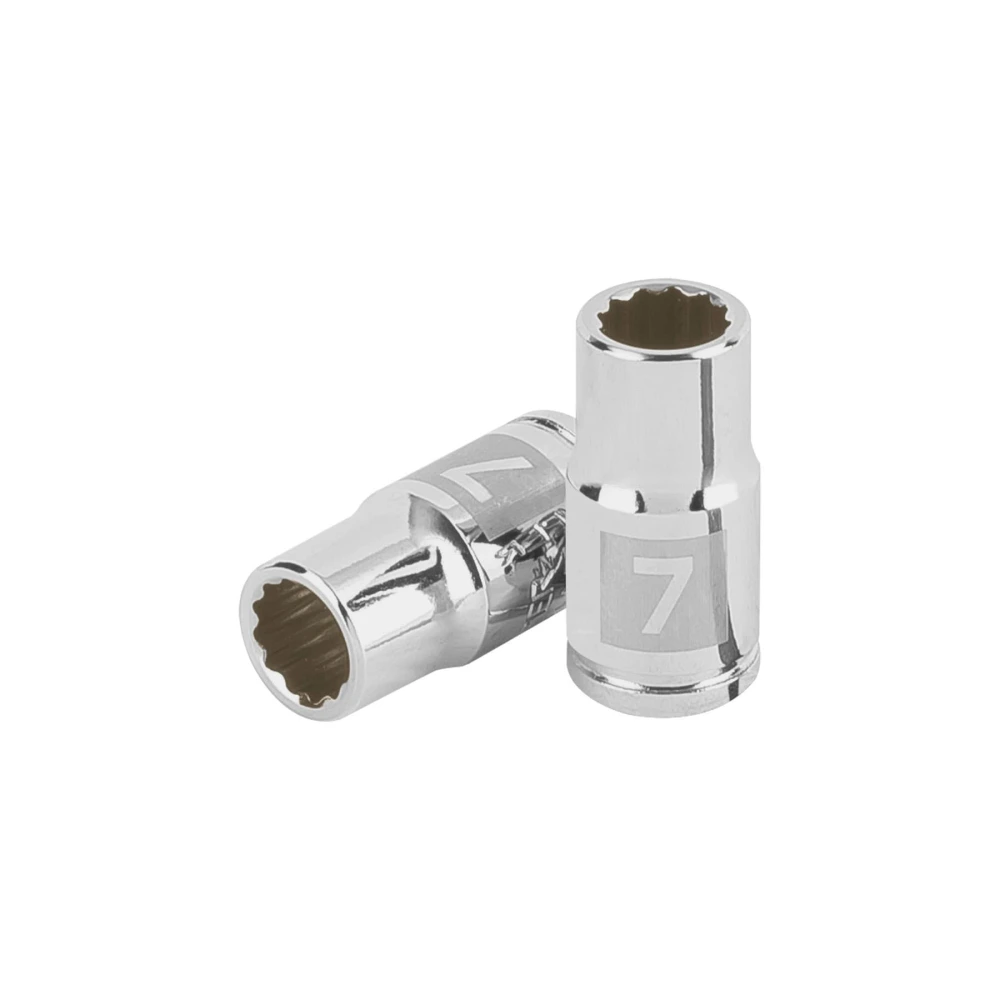 100979 DADO DE 7 MM, 12 PUNTAS, CUADRO 1/4', TRUPER