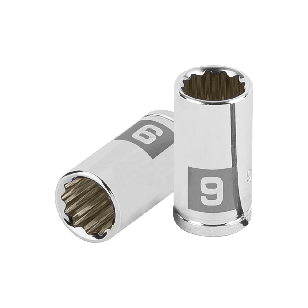 100981 DADO DE 9 MM, 12 PUNTAS, CUADRO 1/4', TRUPER