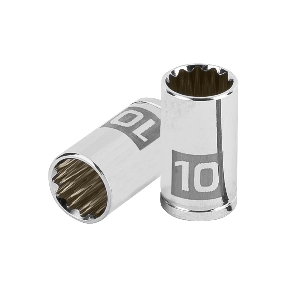 100982 DADO DE 10 MM, 12 PUNTAS, CUADRO 1/4', TRUPER