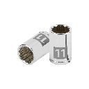 100984 DADO DE 11 MM, 12 PUNTAS, CUADRO 1/4', TRUPER