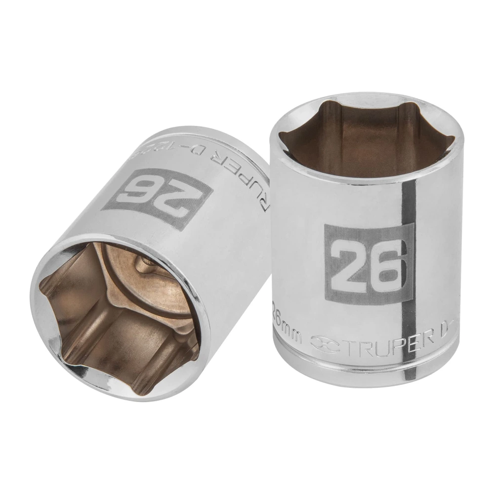 101006 DADO DE 26 MM, 6 PUNTAS, CUADRO 1/2', TRUPER