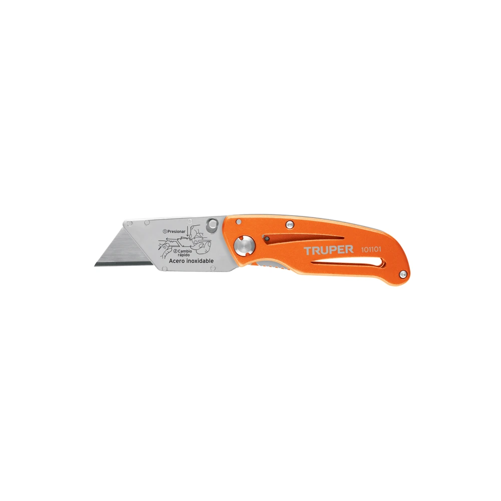 [NV-6X] 101101 NAVAJA ABATIBLE 6' CUERPO DE ALUMINIO Y ACERO INOX, TRUPER