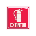 18434 LETRERO DE SEÑALIZACIÓN 'EXTINTOR', 19 X 19 CM, TRUPER