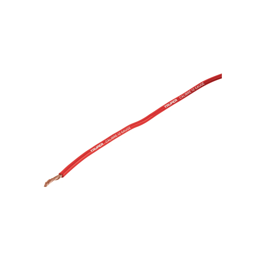 [CAPRI-12R] 101114 CARRETE CON 3.5 M DE CABLE PRIMARIO ROJO CALIBRE 12, TRUPER