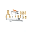 19022 JUEGO DE 17 ACCESORIOS NEUMÁTICOS, CUERDA 1/4' NPT, TRUPER