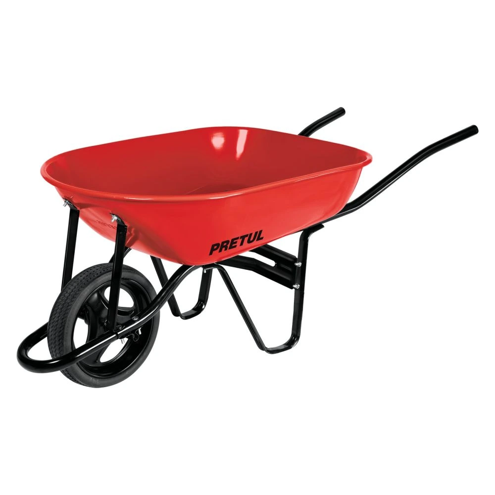 20630 CARRETILLA 5.5 FT3 ROJA,IMPONCHABLE,BASTIDOR TUBULAR, PRETUL