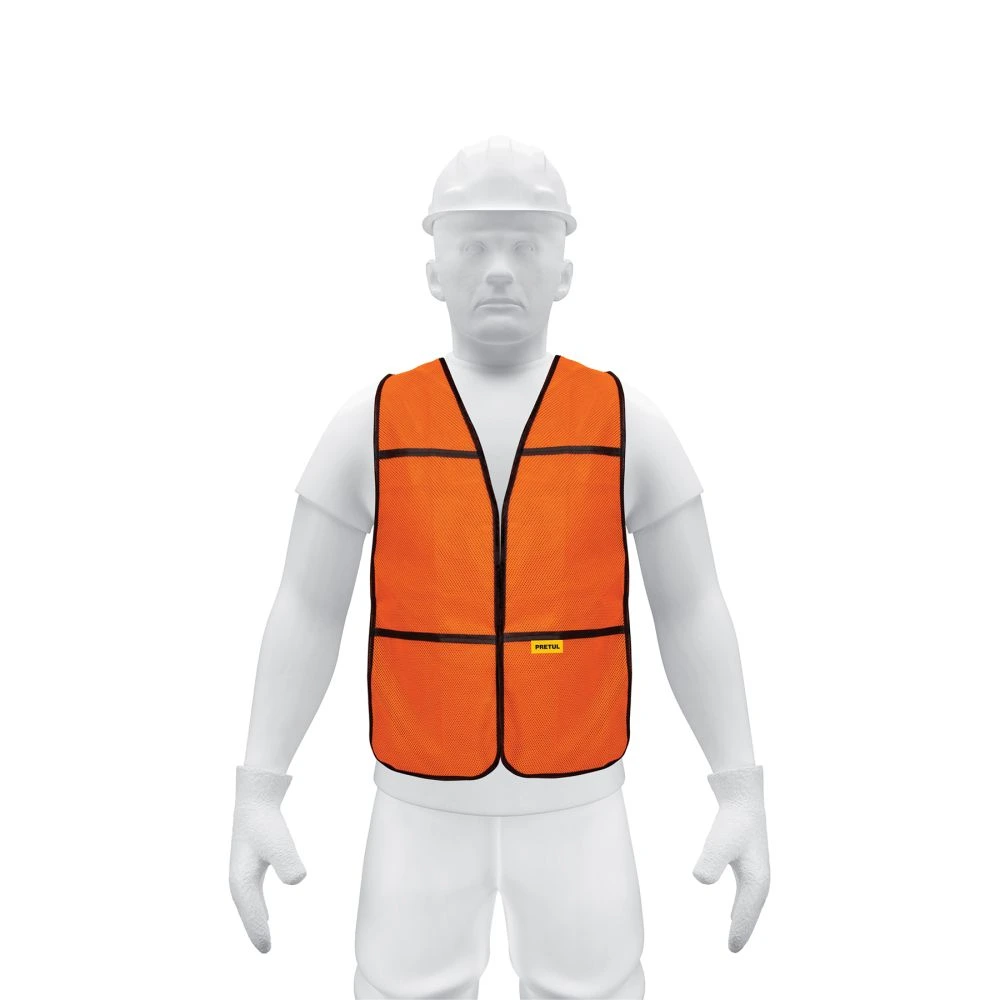 21023 CHALECO DE SEGURIDAD, USO DE DÍA, NARANJA, PRETUL