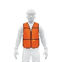 21023 CHALECO DE SEGURIDAD, USO DE DÍA, NARANJA, PRETUL