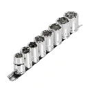 21176 JUEGO DE 8 DADOS CUADRO 1/2' MM, PRETUL