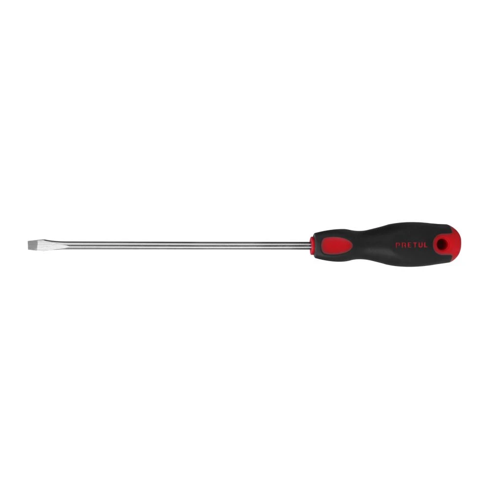 21482 DESARMADOR PLANO 1/4' X 8'MANGO COMFORT GRIP, PRETUL