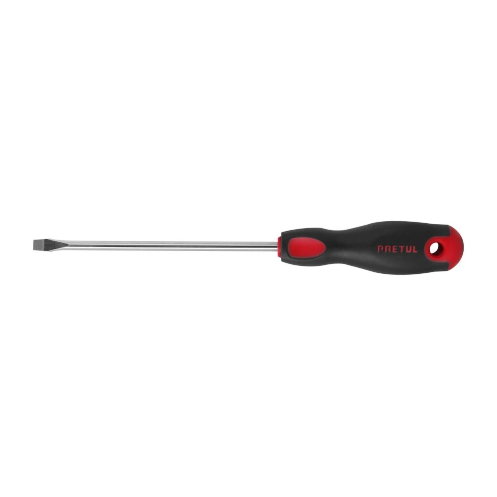 21484 DESARMADOR PLANO 1/4' X 6'MANGO COMFORT GRIP, PRETUL