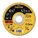 22344 DISCO ABRASIVO DE CORTE PRECISO METAL 4-1/2' X 1.2 MM PRETUL