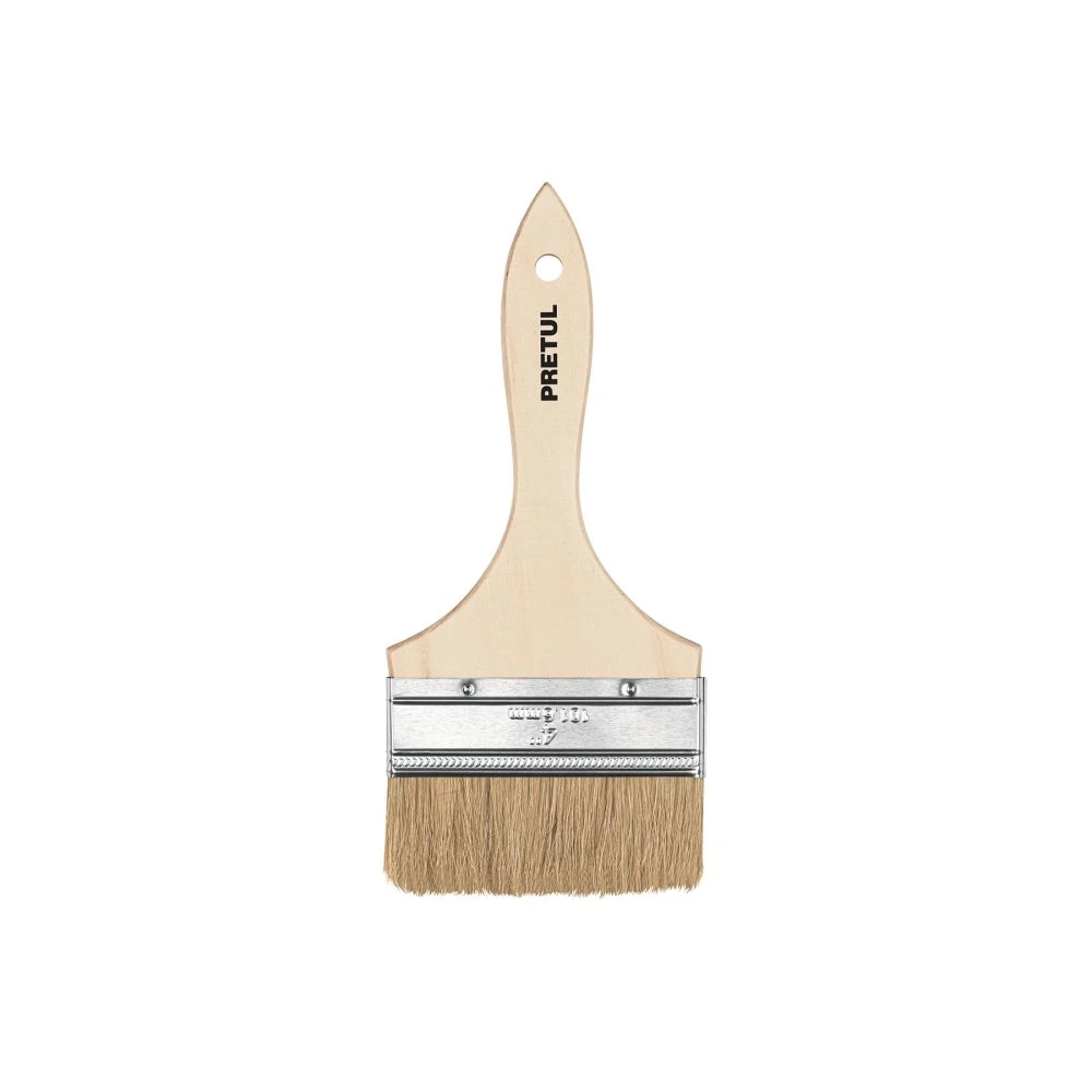 24476 BROCHA USO GENERAL DE 4' CON MANGO DE MADERA, PRETUL
