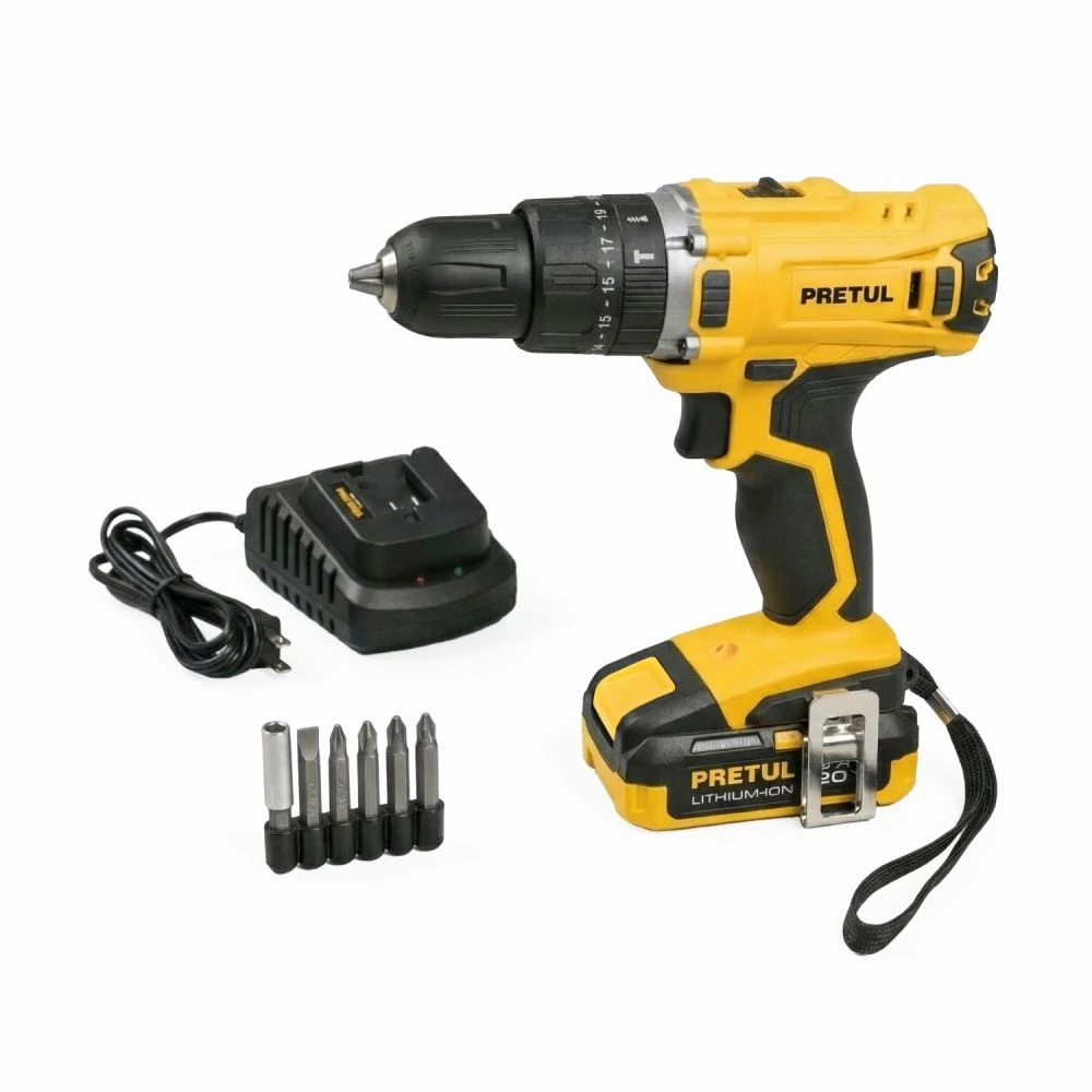 26117 ROTOMARTILLO/DESTORNILLADOR 1/2', 20V, 1 BATERÍA 2AH, PRETUL