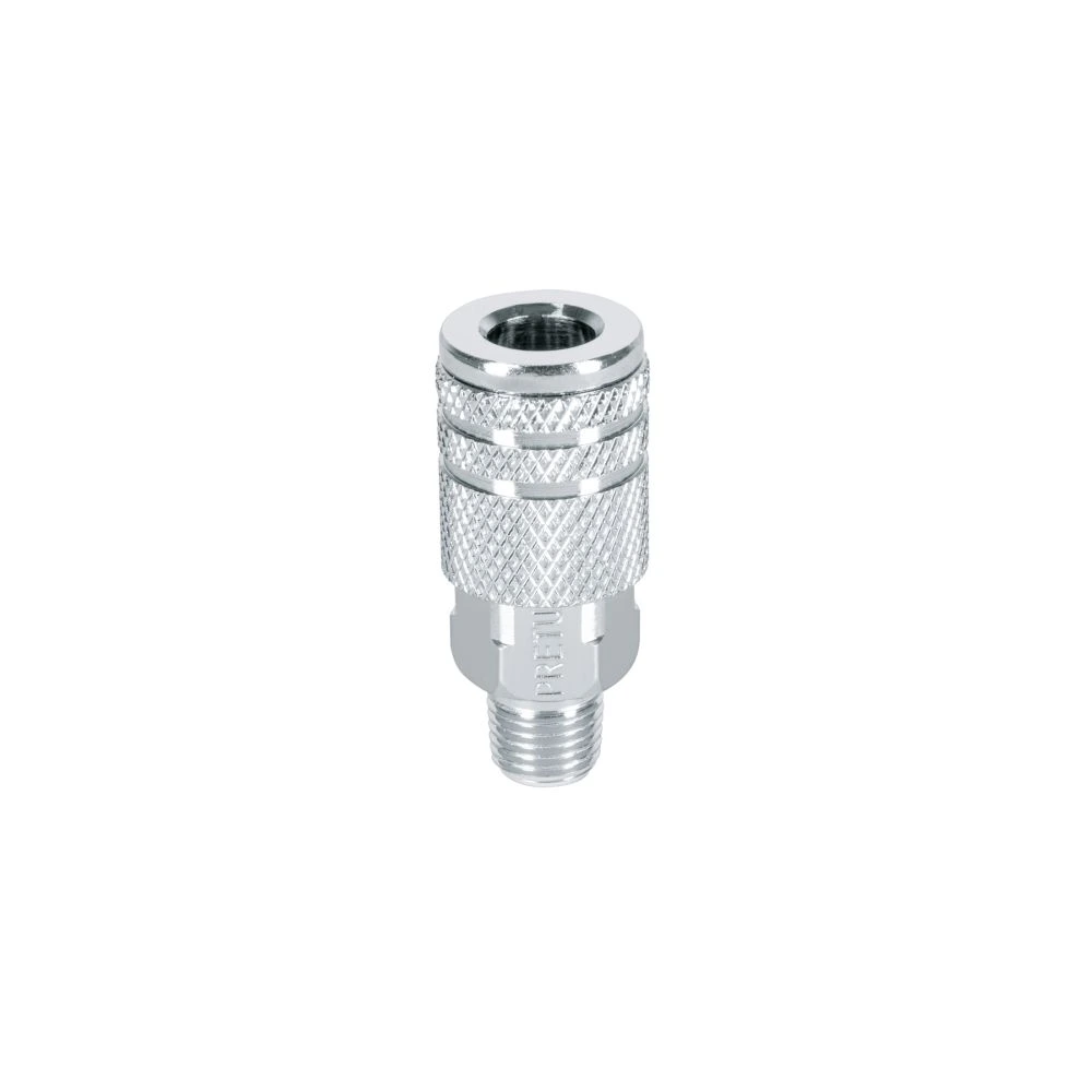 27029 COPLE RÁPIDO DE ACERO, MACHO, CUERDA 1/4' NPT, PRETUL