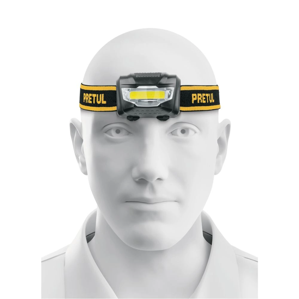 [LI-CA-3AAAP] 27083 LINTERNA DE MINERO LED 100 LM DE 3 PILAS AAA, PRETUL