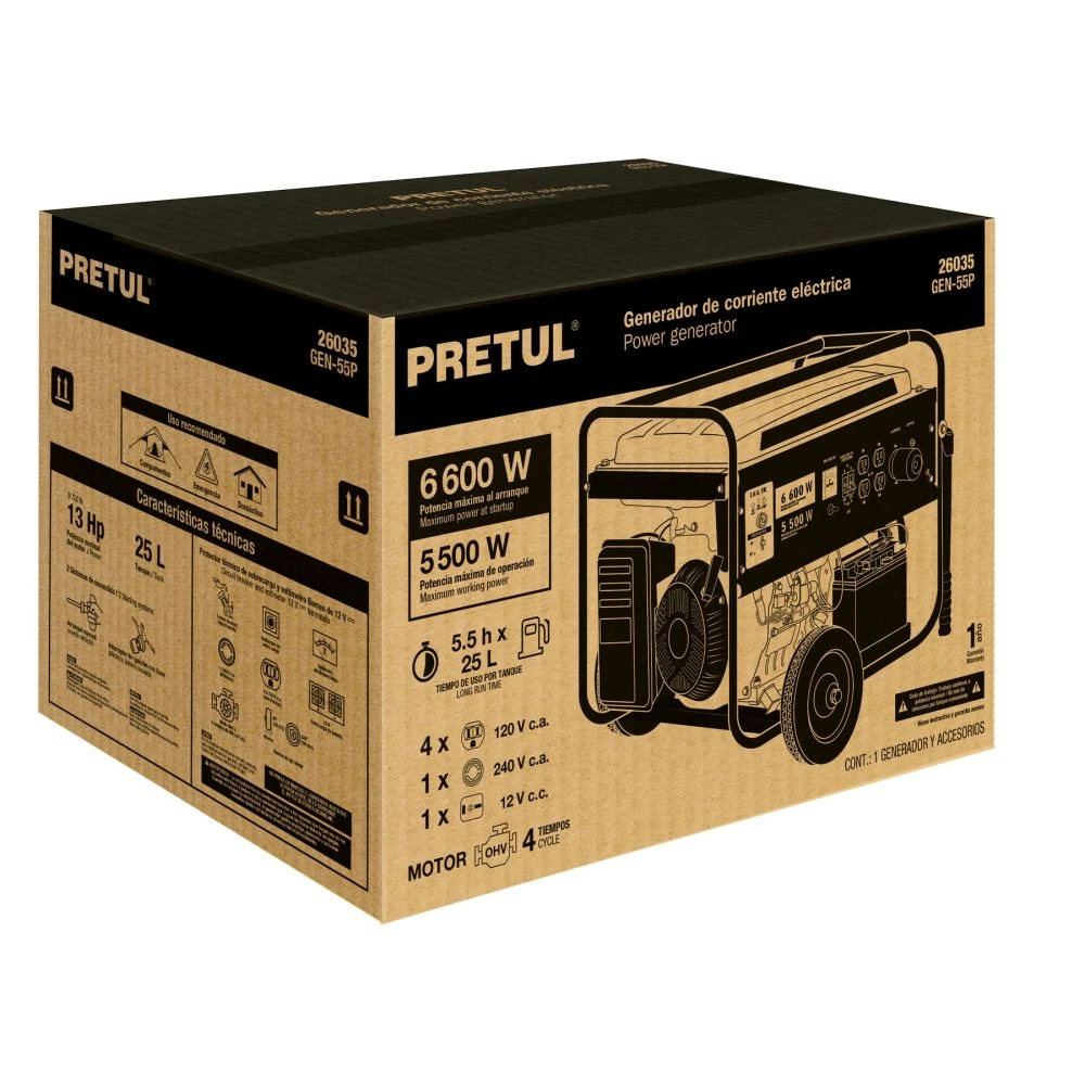 27123 CAJA DE EMPAQUE DE REPUESTO GEN-55P, PRETUL