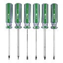 27192 JUEGO DE 6 DESARMADORES TORX MANGO DE PVC, PRETUL
