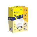 27211 PACK 4 FOCOS LED 10W (75W) A19, 3000K CÁLIDA, 950 LM, BASIC