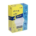 28004 PACK 4 FOCOS LED 6W (40W) A19, 6500K FRÍA, 570 LM, BASIC