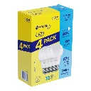 28005 PACK 4 FOCOS LED 8W (60W) A19, 6500K FRÍA, 790 LM, BASIC