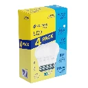 28007 PACK 4 FOCOS LED 14W (75W) A19, 6500K FRÍA, 1150 LM, BASIC