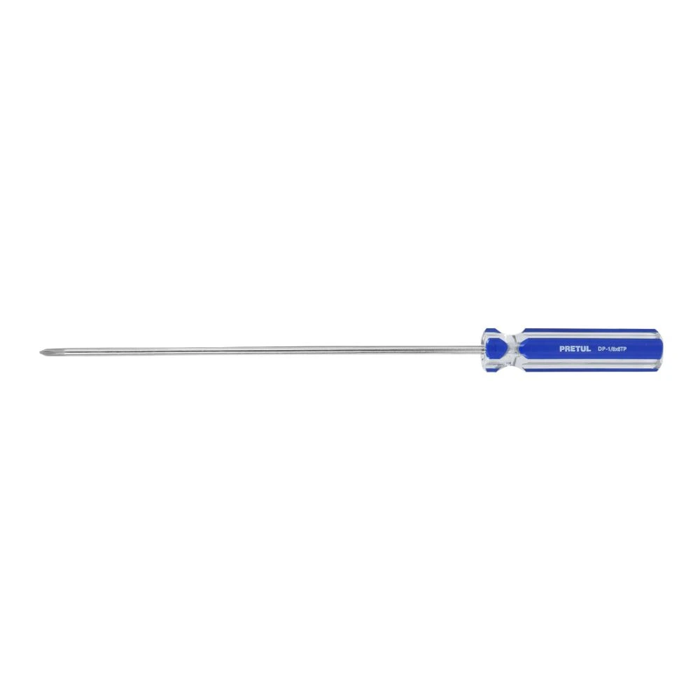 28077 DESARMADOR DE CRUZ 1/8' X 6' MANGO DE PVC, PRETUL