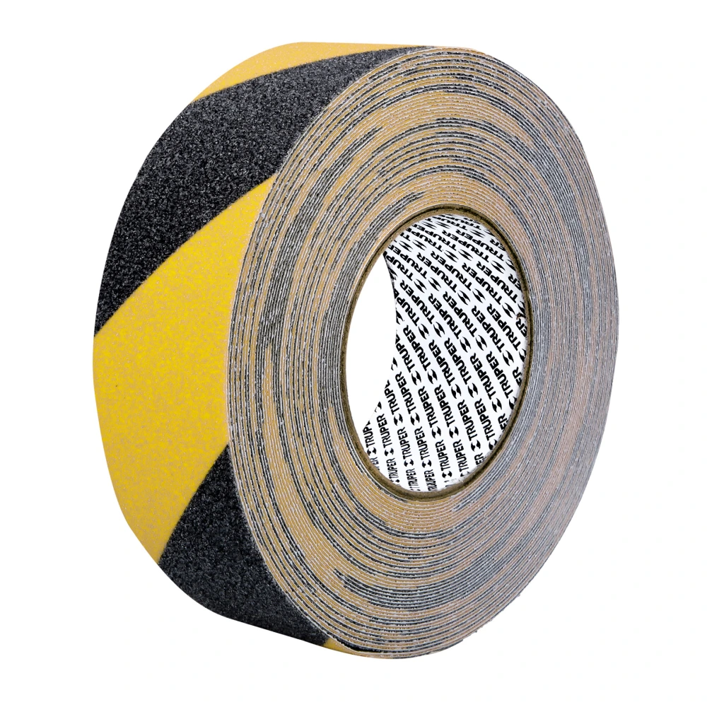 [CIA-218P] 101449 ROLLO 18 M DE CINTA ANTIDERRAPANTE AMA/NEGRA 50MM C/ABRASIVO