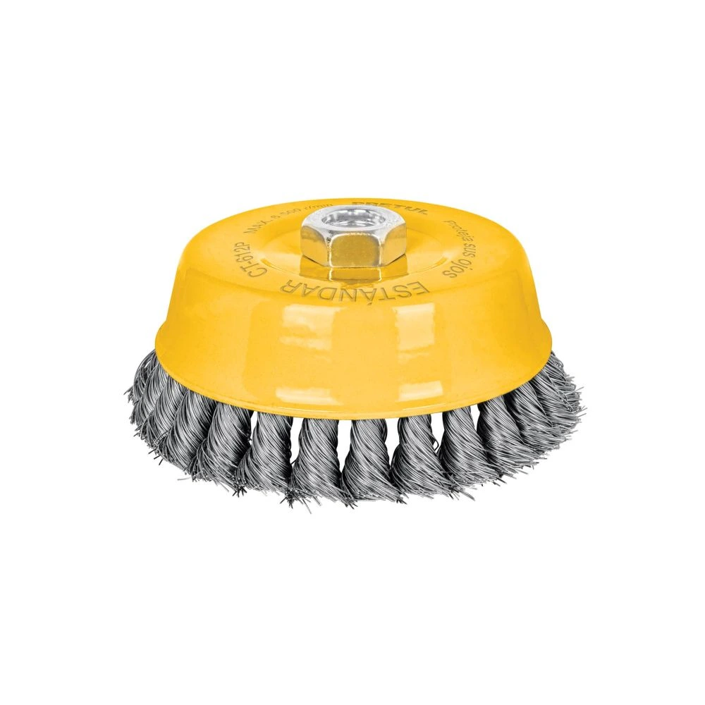 28260 CARDA COPA 5' ALAMBRE TRENZADO FINO, EJE 5/8'-11, PRETUL