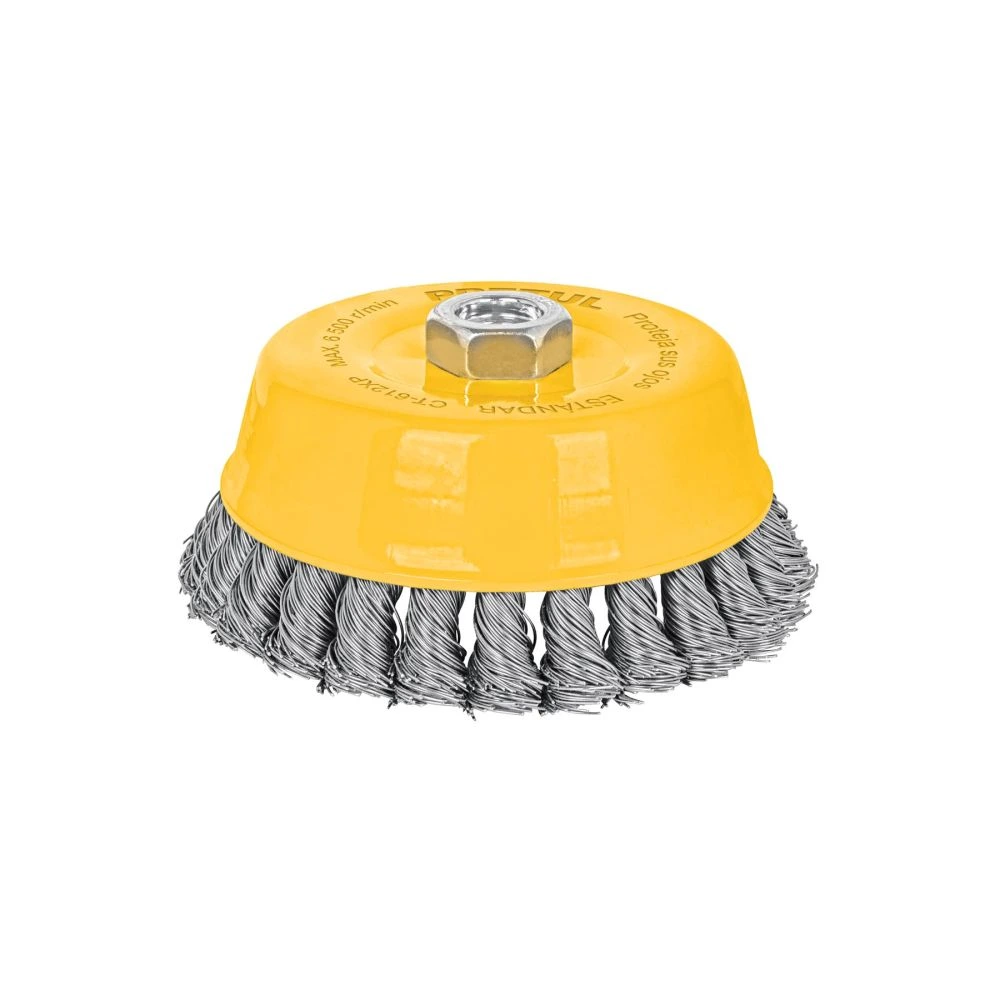 28261 CARDA COPA 5' ALAMBRE TRENZADO GRUESO, EJE 5/8'-11, PRETUL