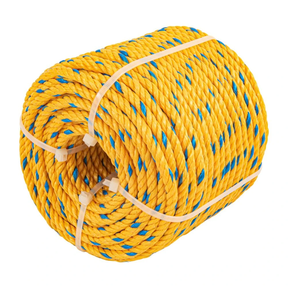 40092 METRO DE CUERDA AMARILLA DE POLIPROPILENO 4 MM, ROLLO 119M