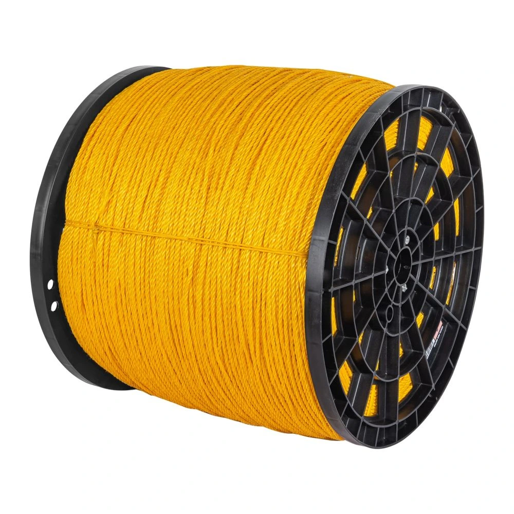 [CUE-04M] 40174 METRO DE CUERDA AMARILLA DE POLIPROPILENO 4MM, CARRETE 2380M